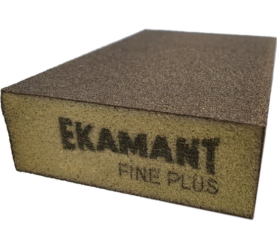 Губка шлифовальная четырехсторонняя Grey H-Fine Plus Pro (69х98х31 мм; Р120) Ekamant 80200402 1