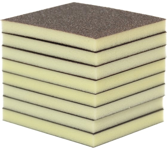 Двухсторонняя шлифовальная губка на поролоновой основе TILFLEX P320, 120х100х12 мм, 5 шт TL33-320F/5