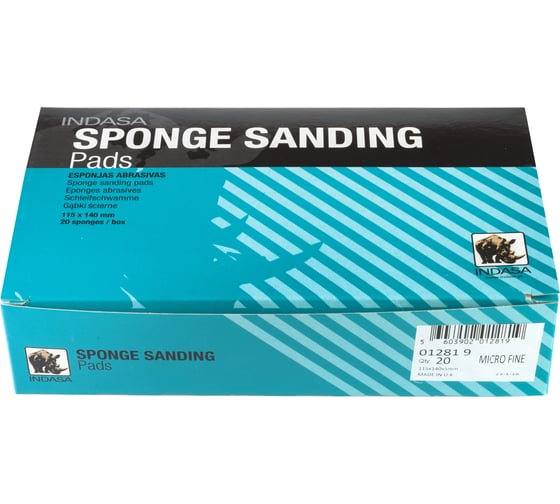 Губка абразивная RHYNO SPONGE (20 шт; 115х140х5 мм; MicroFine) INDASA 01281