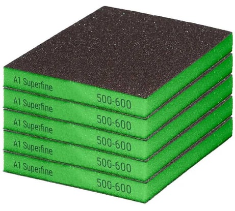 Губка двухсторонняя A1 Superfine green 5 шт 220S500600-5