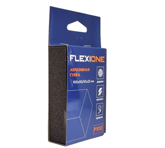 Губка абразивная Flexione 4-х стр. 100x90/65x25мм Р100 (трапецевидная) 90000484