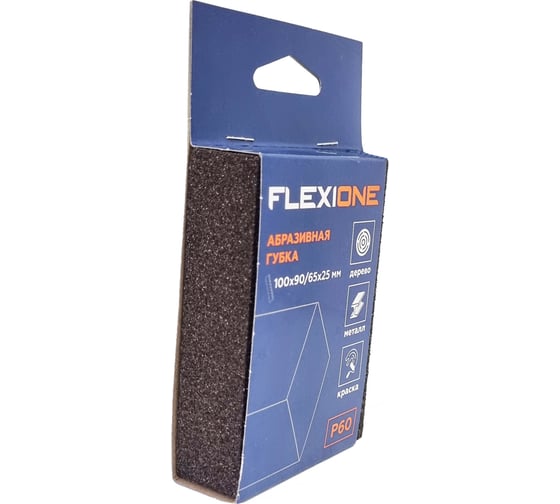 Губка абразивная Flexione 4-х стр. 100x90/65x25мм Р60 (трапецевидная) 90000464