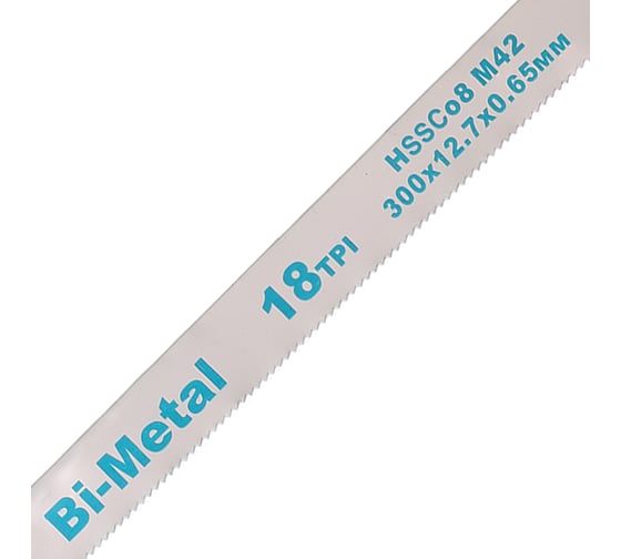 Полотно по металлу для ножовки H-Tools Bi-Metal HSSE-Co8 M42 300мм 18z 3906-300-18HT