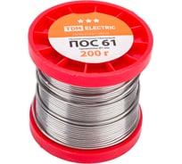 Припой ПОС 61 проволока серия "Алмаз" (1 мм, 200 г, ГОСТ 21931-76, катушка) TDM SQ1025-0314