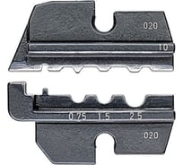 Плашка опрессовочная для неизолированных кабельных наконечников Knipex DIN 46237/46341, 0.25-2.5 мм², 3 гнезда KN-974910