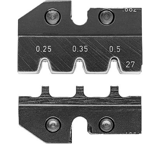 Плашка опрессовочная для штекеров Knipex MQS, 0.25/0.35/0.5 мм², 3 гнезда KN-974927