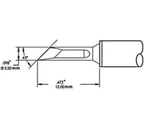 Картридж-наконечник METCAL для СV/MX, ножевидный 2.5мм замена SMTC-8165V1 SMC-8KN0025S