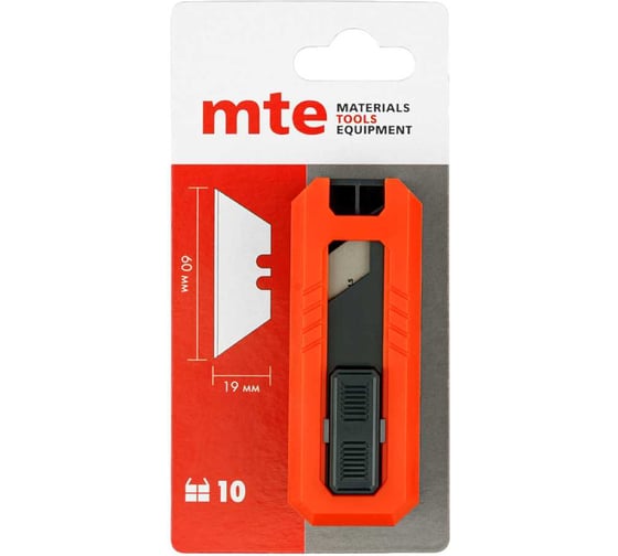 Лезвие трапециевидное в диспенсере mte 10 шт, биметалл, 271566021