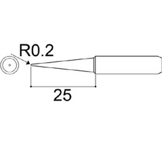 Наконечник 0.2 мм для паяльников серии 900/701/702B HAKKO 900M-T-LB 1