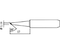 Наконечник 1.18 мм для паяльников серии 900/701/702B HAKKO 900M-T-S7