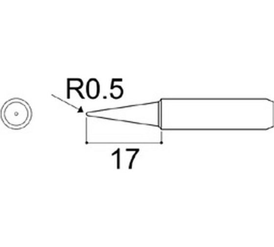 Наконечник 0.5 мм для паяльников серии 900/701/702B HAKKO 900M-T-B 1
