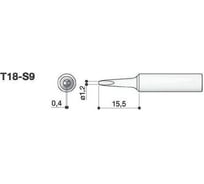 Наконечник 1.2 мм для паяльников FX-8801/FX-600 HAKKO T18-S9
