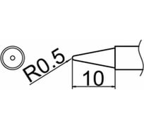 Наконечник 0.5 мм для станций FX-950/FX-951/FX-952/FM-203 HAKKO T12-B2Z
