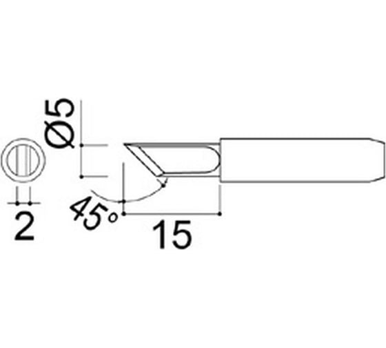 Наконечник 5 мм для паяльников серии 900/701/702B HAKKO 900M-T-K 1