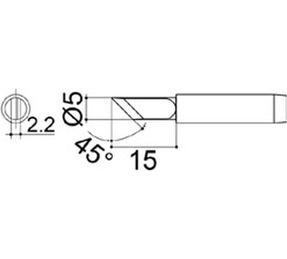Наконечник 5 мм для паяльников серии 900/701/702B HAKKO 900M-T-KZ 1