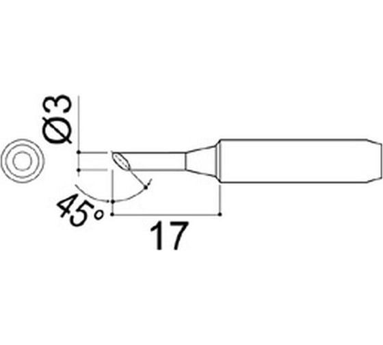 Наконечник 3 мм для паяльников серии 900/701/702B HAKKO 900M-T-3CF 1