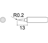 Наконечник 0.2 мм для паяльников серии 900/701/702B HAKKO 900M-T-SI