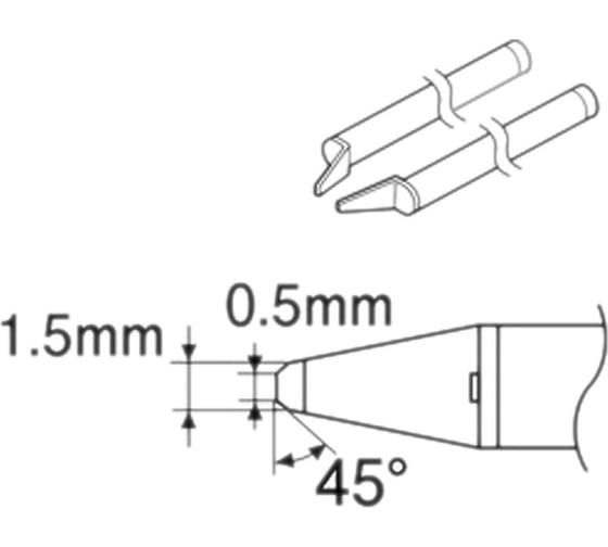 Сменная головка CHIP 1.5C для термопинцета 950/FX-8804 HAKKO A1388