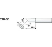 Наконечник 5 мм для паяльников FX-8801/FX-600 HAKKO T18-C5
