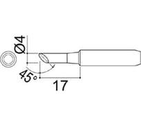 Наконечник 4 мм для паяльников серии 900/701/702B HAKKO 900M-T-4C