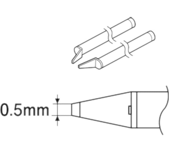 Сменная головка CHIP 0.5L для термопинцета 950/FX-8804 HAKKO A1577
