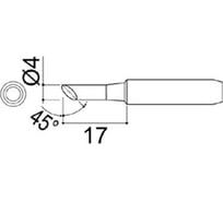 Наконечник 4 мм для паяльников серии 900/701/702B HAKKO 900M-T-4CF