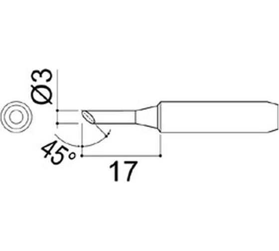 Наконечник 3 мм для паяльников серии 900/701/702B HAKKO 900M-T-3C 1
