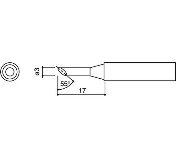 Наконечник 3 мм для паяльников серии 900/701/702B HAKKO 900M-T-S10 1