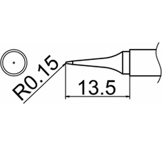 Наконечник 0.15 мм для станций FX-950/FX-951/FX-952/FM-203 HAKKO T12-ILS 1