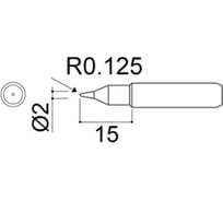 Наконечник 0.125 мм для паяльников серии 900/701/702B HAKKO 900M-T-S4