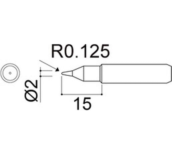 Наконечник 0.125 мм для паяльников серии 900/701/702B HAKKO 900M-T-S4 1