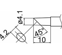 Наконечник 4.1 мм для станций FX-950/FX-951/FX-952/FM-203 HAKKO T12-CF4Z