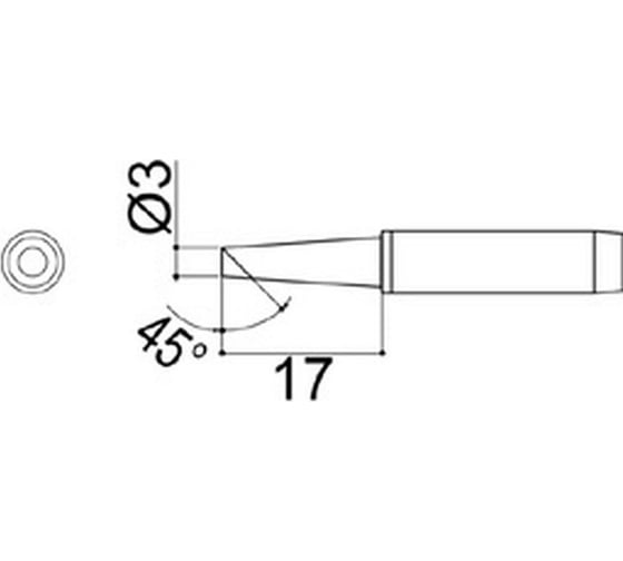 Наконечник 3 мм для паяльников серии 900/701/702B HAKKO 900M-T-3BCZ 1