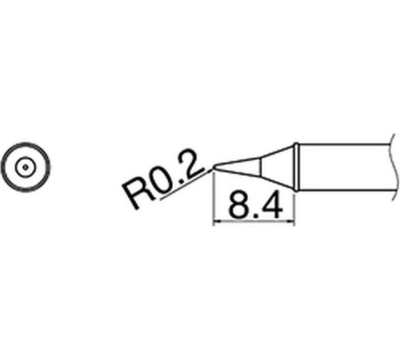Наконечник (0.2 мм; 400С) для станций FX-100 HAKKO T31-02I 1