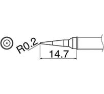 Наконечник (0.2 мм; 400С) для станций FX-100 HAKKO T31-02IL