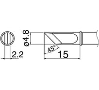 Наконечник (4.8 мм; 350С) для станций FX-100 HAKKO T31-03KU