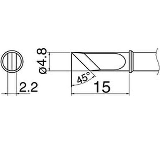 Наконечник (4.8 мм; 350С) для станций FX-100 HAKKO T31-03KU
