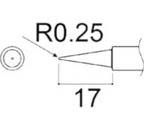 Сменная головка 0.25 мм для паяльников PRESTO 984/985 HAKKO 980-T-BI