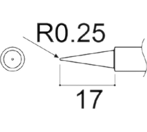 Сменная головка 0.25 мм для паяльников PRESTO 984/985 HAKKO 980-T-BI 1