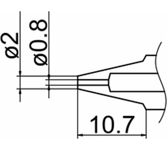 Наконечник 0.8 мм для демонтажного пистолета FМ-2024 HAKKO N1-08