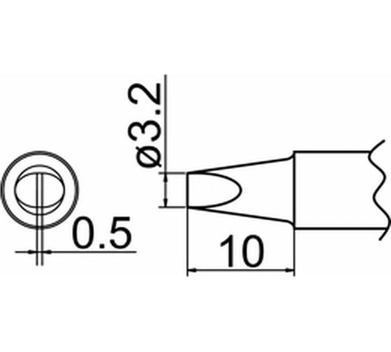 Наконечник 3.2 мм для станций FX-838 HAKKO T20-D32 1