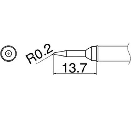 Наконечник (0.2 мм; 350С) для станций FX-100 HAKKO T31-03SBL 1