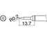 Наконечник (0.2 мм; 450С) для станций FX-100 HAKKO T31-01SBL 1