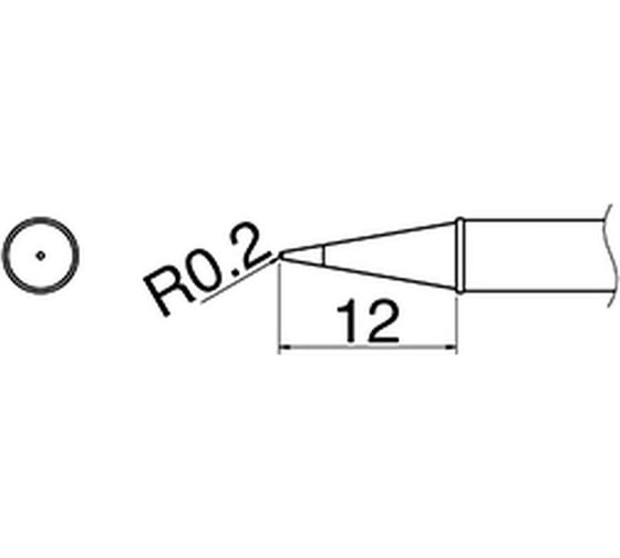Наконечник (0.2 мм; 400С) для станций FX-100 HAKKO T31-02BL 1
