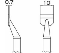 Наконечник 0.7х10 мм для термопинцета FМ-2022 HAKKO T8-1007