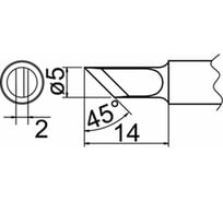 Наконечник 5 мм для станций FX-838 HAKKO T20-K