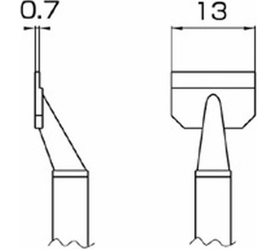Наконечник 0.7х13 мм для термопинцета FМ-2022 HAKKO T8-1008 1