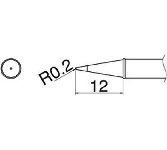 Наконечник (0.2 мм; 350С) для станций FX-100 HAKKO T31-03BL 1