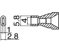 Насадка 4x1 мм для FR-410 HAKKO N61-16