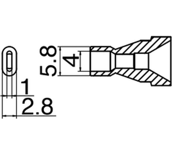 Насадка 4x1 мм для FR-410 HAKKO N61-16